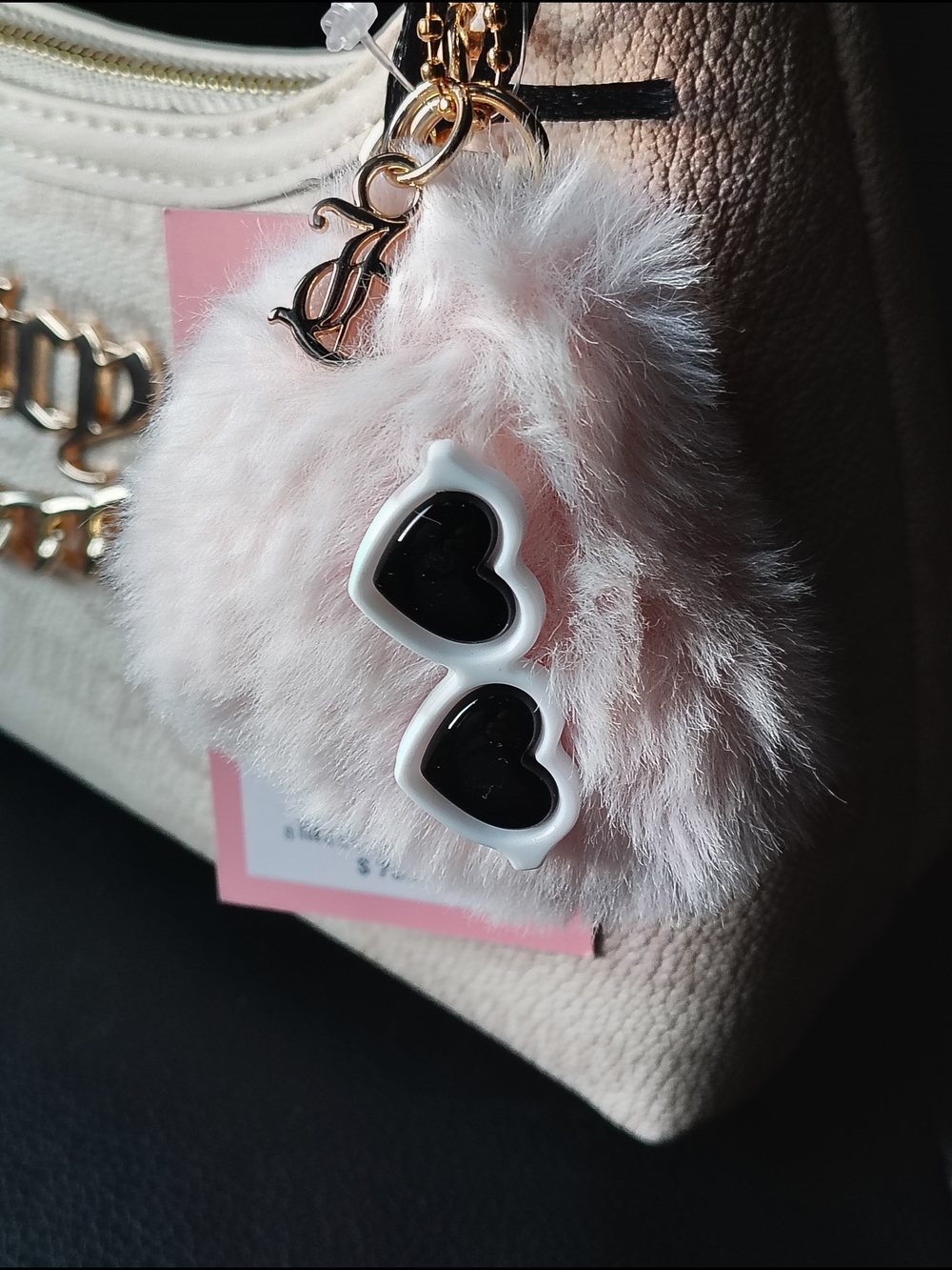 Juicy Couture Blush Pink Shoulder Bag with Gold Chain Accent - Picture 7 of 9